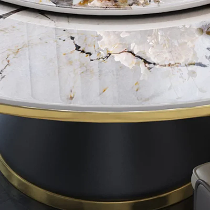 طاولة طعام مستديرة للمنزل على الطراز الشمالي من الرخام طاولة طعام دوارة حديثة للطلاب أثاث فريد من نوعه Meuble De Cuisine