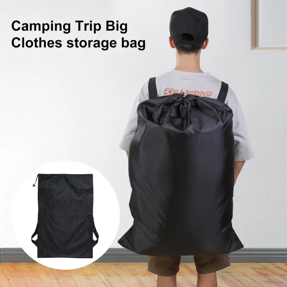 Backpack Laundry Bag High Capacity Drawstring Waterproof Multi-Purpose Adjustable Strap Large Workout Laundry Backpack Travel