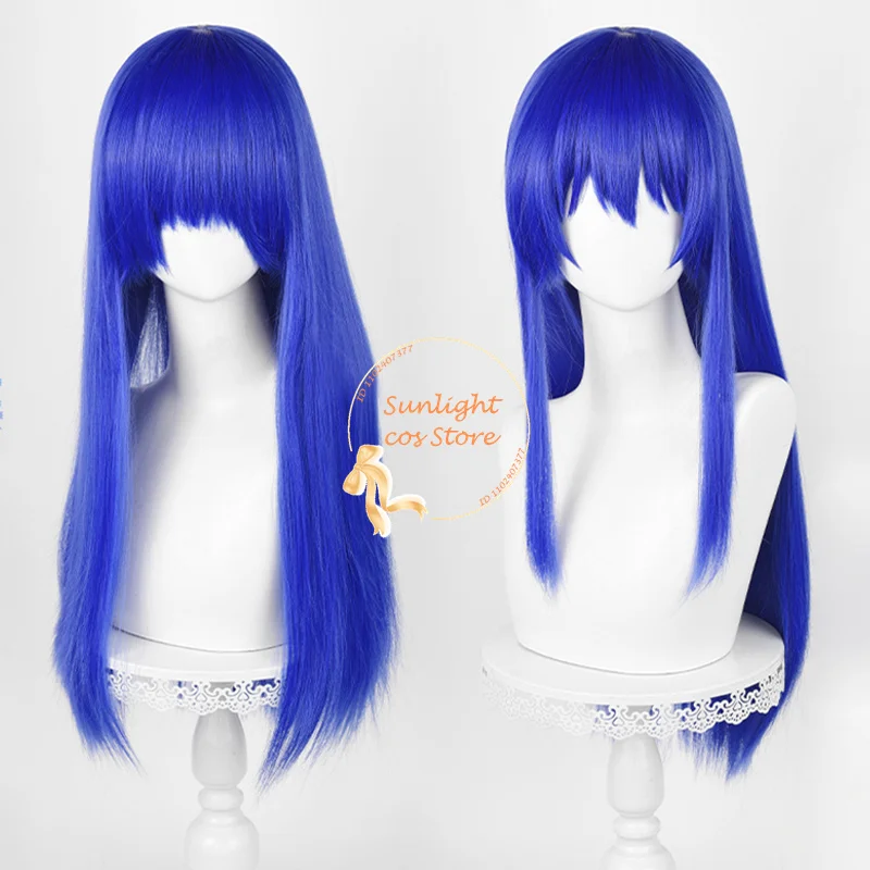 Anime Saiki Kusuo Teruhashi Kokomi Cosplay Wig Women 60cm Long Navy Bule Wigs Heat Resistant Synthetic Hair + Wig Cap