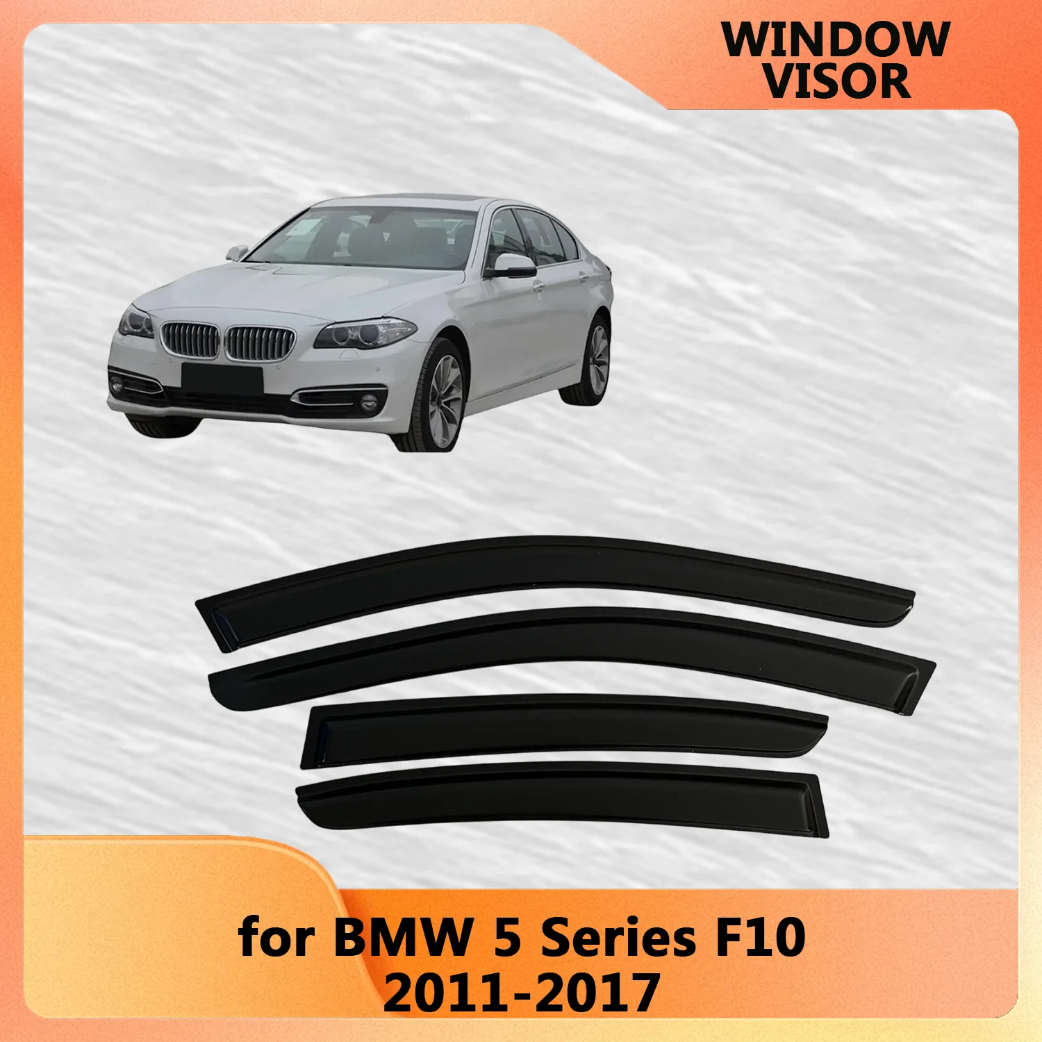 

Оконный козырек для BMW 5 серии F10 2011 2012 2013 2014 2015 2016 2017, защищенный от атмосферных воздействий дверной козырек, ветрозащитный козырек от дождя, боковое окно