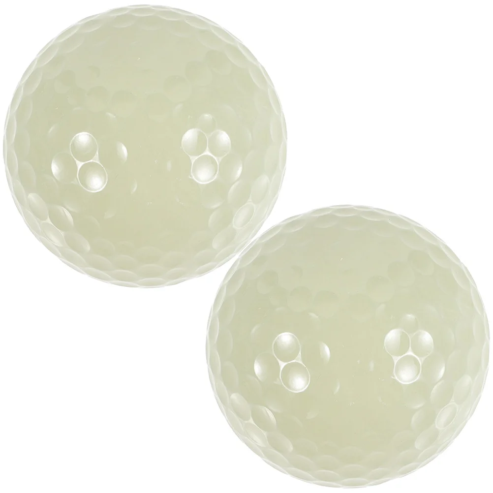 

2Pcs Luminous Golf Balls Glow in Reusable Night Practice Balls Fun Sports Glow in The Dark Golf