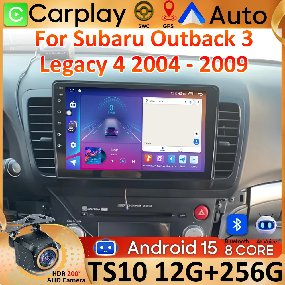 

Android 15 Carplay For Subaru Outback 3 Legacy 4 2004 2005 2007 2008 2009 GPS Navigation Car Radio Video 5G Wifi Car Monitor DSP