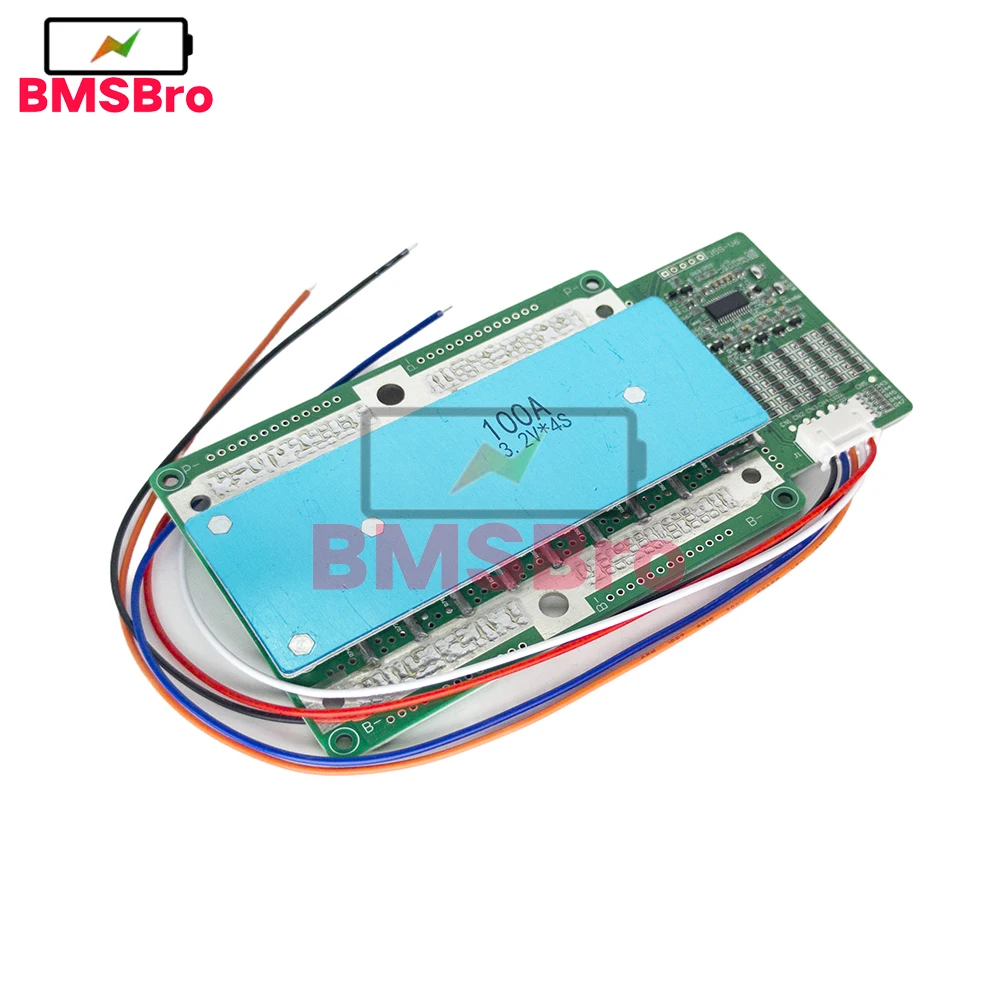 BMS 4S 12.8V 100A Li-ion Lifepo4 Battery Protection Board Battery Cell Pack Charge Discharge Protect Inverter for Car Motorcycle