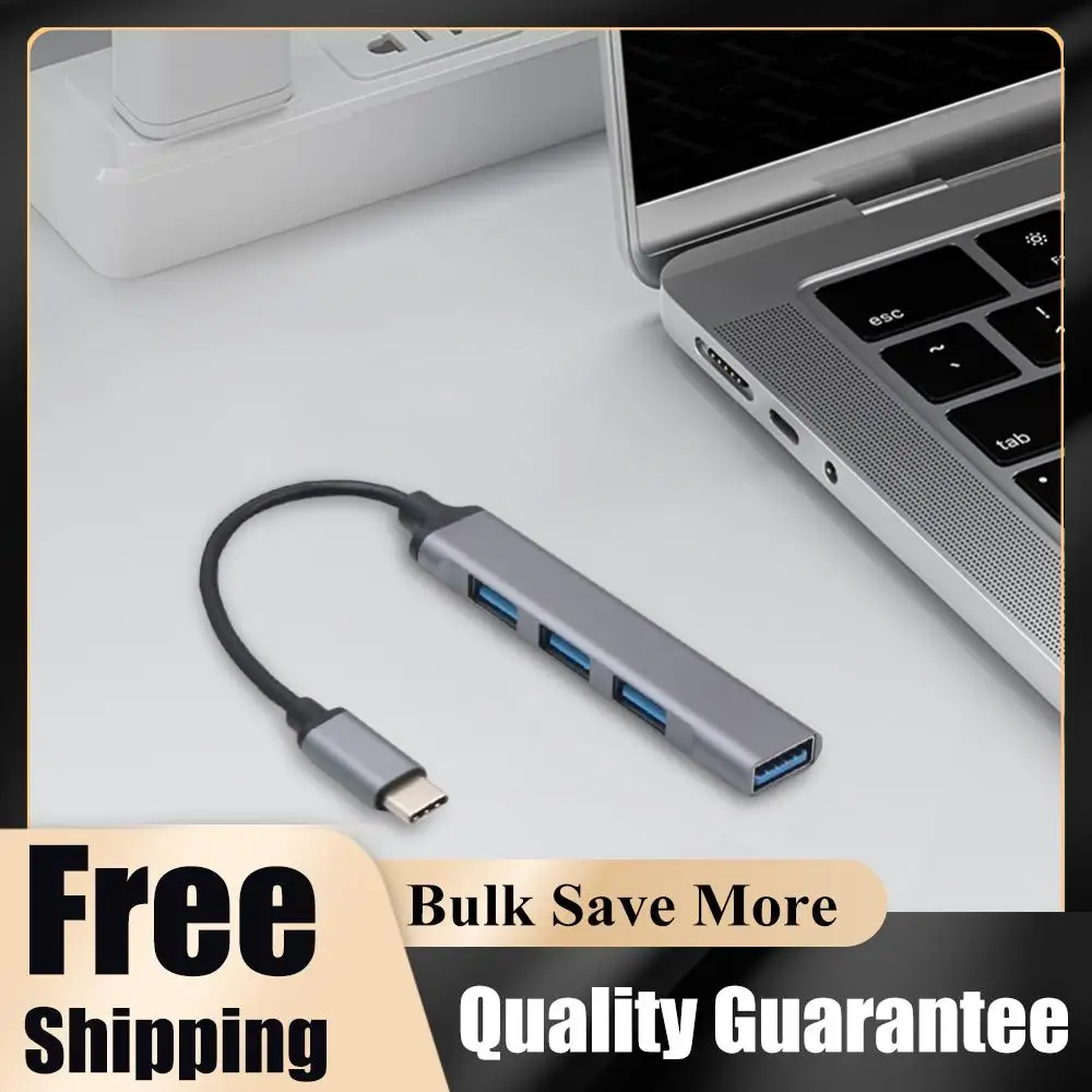 4-Port USB 3.0 Hub Adapter 5Gbps USB Data Hub USB C Hub Multiple USB 3.0 Hub USB Port Expander for Laptop and PC