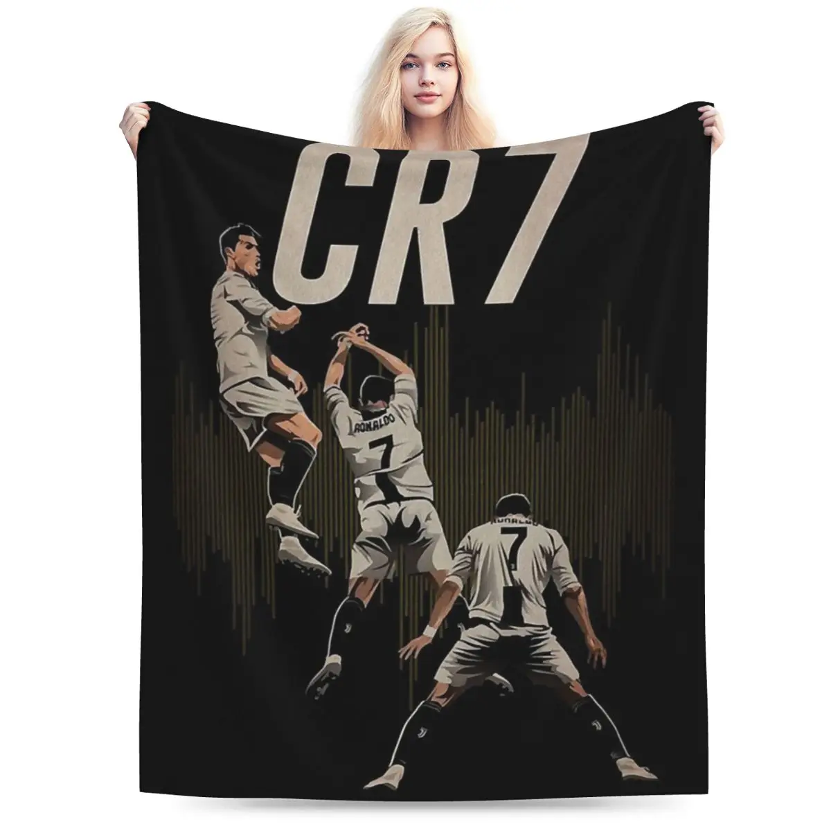 Cristiano Ronaldo Cr7 (5) Blankets Soft Warm Flannel Throw Blanket Bedding for Bed Living room Picnic Travel Home Couch