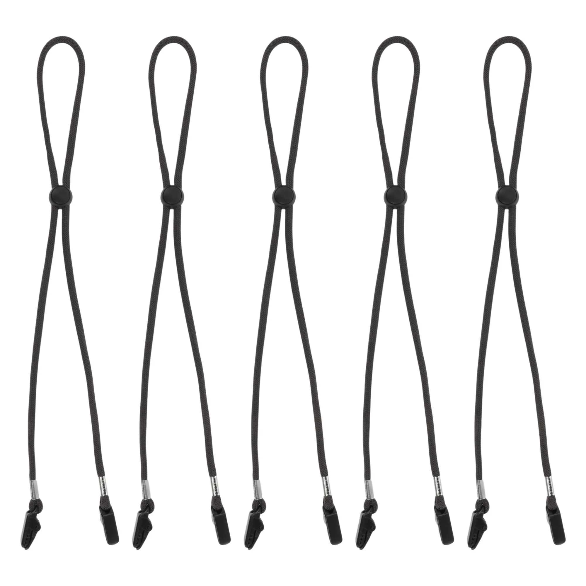 

UXCELL Hat Clip, Adjustable Chin Cord, Hat Straps for Wind, Fishing, Boating and Outdoor Activities Gear, Black, 5 Pcs