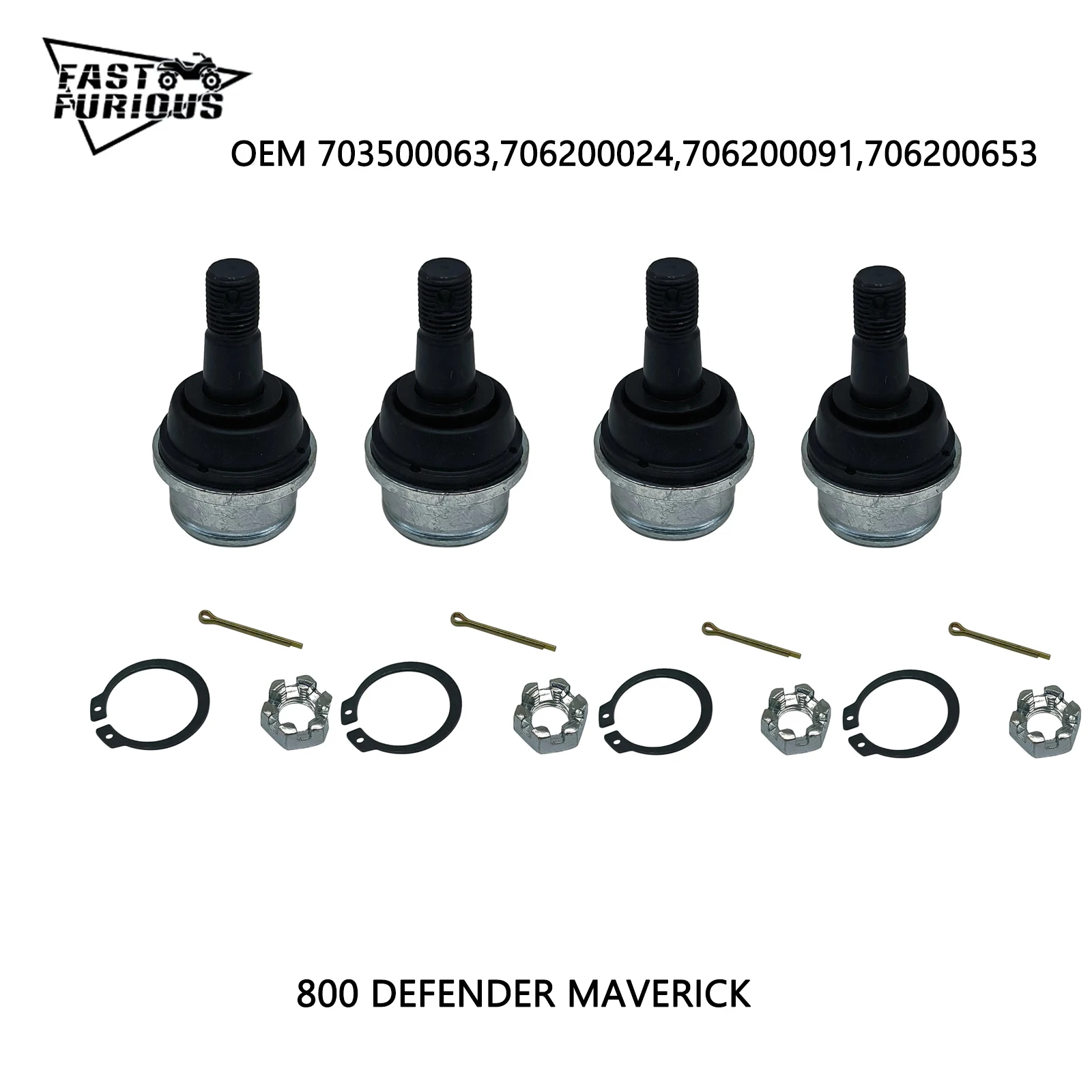 

4 шт. шаровой шарнир для Can-Am * BRP Traxter 500 650 Outlander 650 800 800R Renegade 500 800 703500040 709400079 706200653