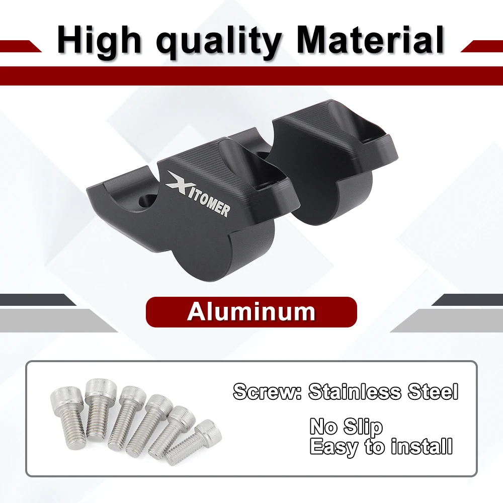 Motorcycle Handlebar Riser Height 30mm with 25mm offset For Tiger 900/ GT Tiger 800/ XC Explorer 1200 XRX 850 Sport For Triumph view 2