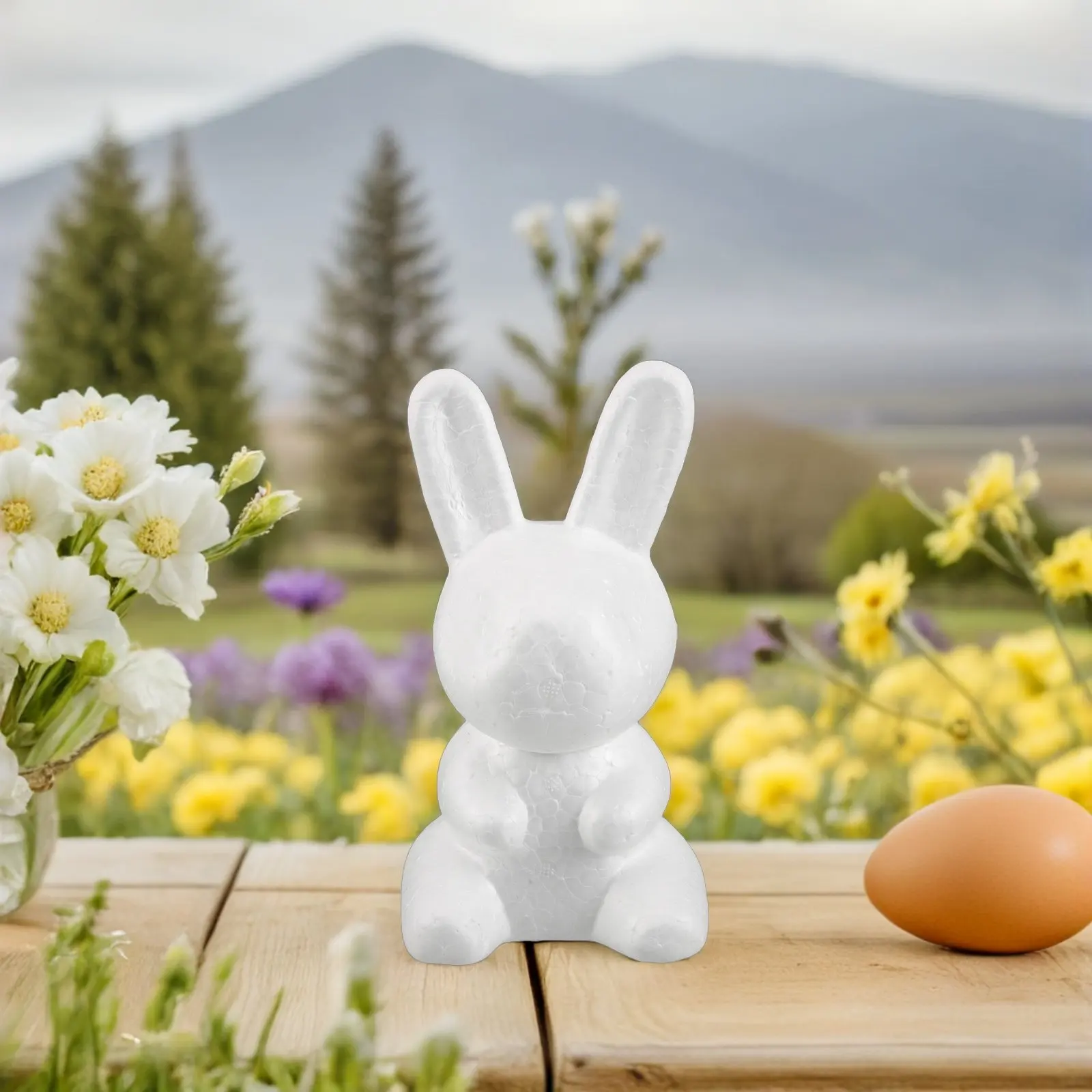 

Набор из 3 белых пустых пенопластовых кроликов для декора: DIY-поделки, животные, Пасха, День святого Валентина, Рождество, свадьба, флористика