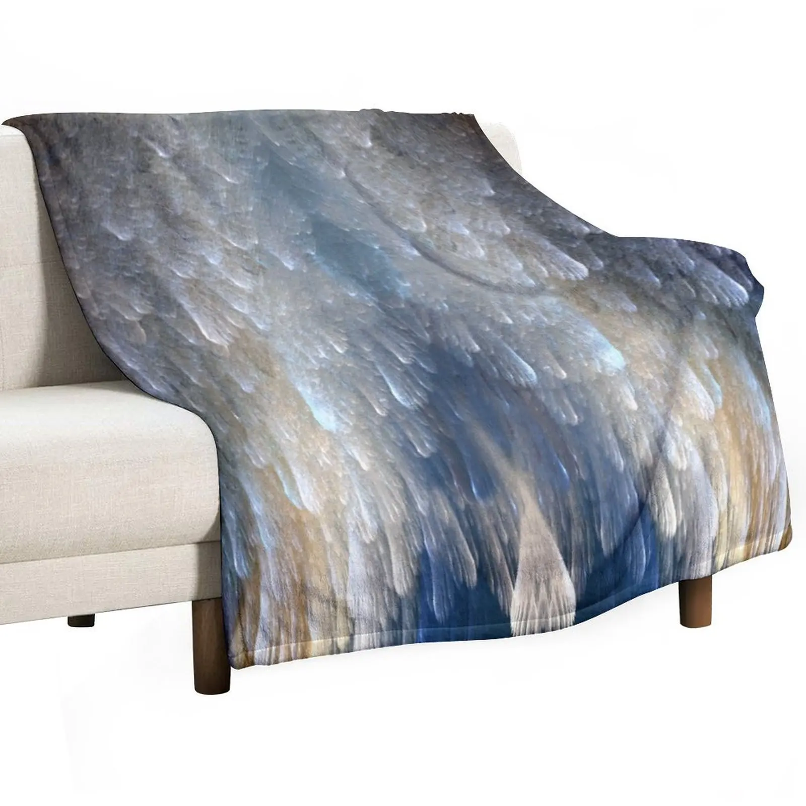 

Blue and Gold Angel Wings Throw Blanket Retros Luxury Thicken Hairys heavy to sleep Blankets