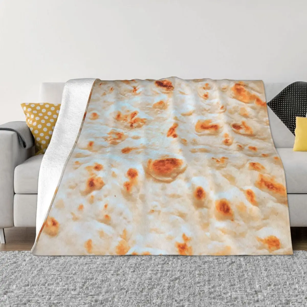 

Manta Tortillas Fuzzy Blankets Tortilla Food Creative Throw Blankets for Home Hotel Sofa Rug Piece