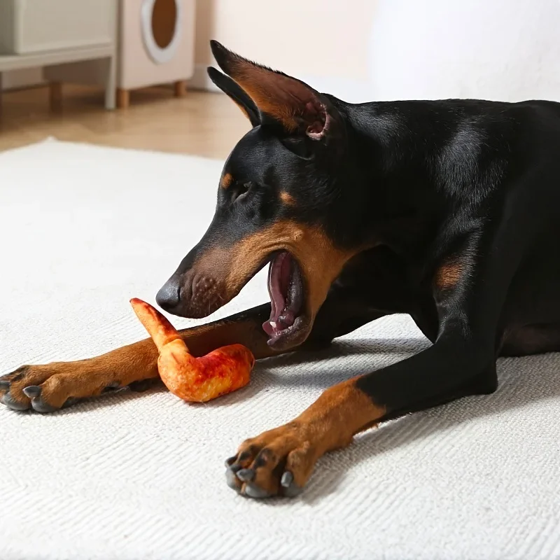 Dog Toy Stuffed with Plush Simulating Chicken Leg Bones Making Sounds Pet Toy Dog Toys for Small Dogs Accessories