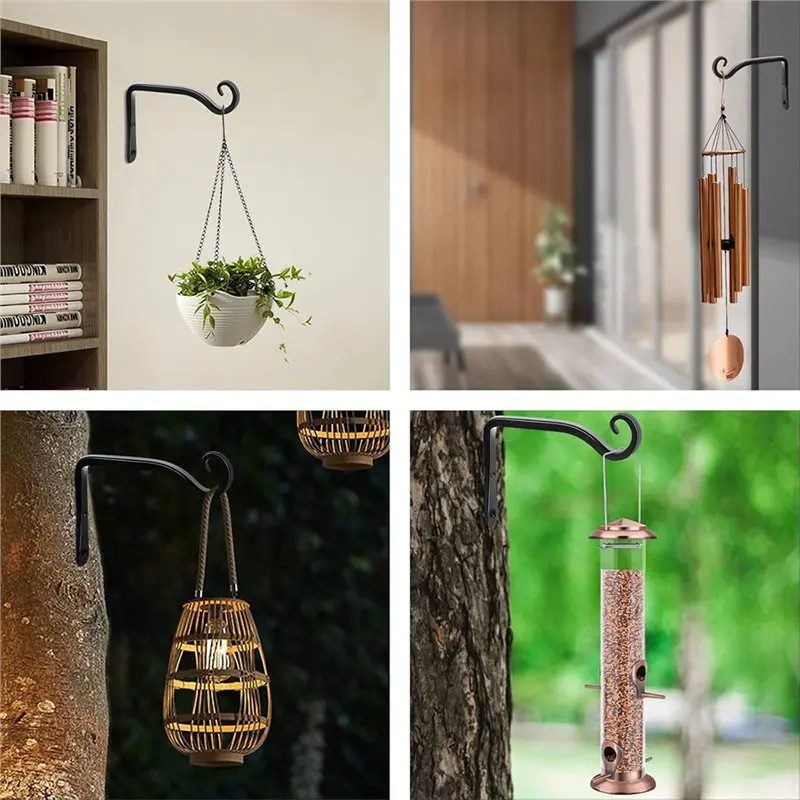 

AA77 GARDEN For Bird Feeder Compatible Cap Hook Hangers 2 Pack Heavy Duty Plant Hooks Inch Wall Mounting Brackets Capacity