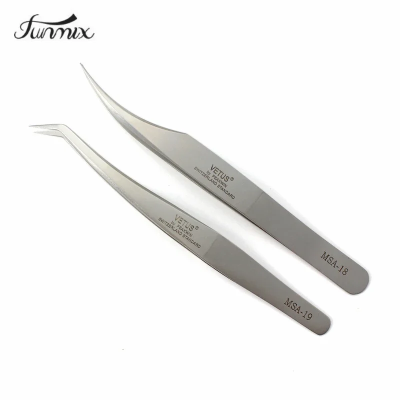 VETUS 1 Pcs volume lash Tweezers Stainless Steel Eyelash Tweezers for Eyelash Extension Eye Makeup Tools