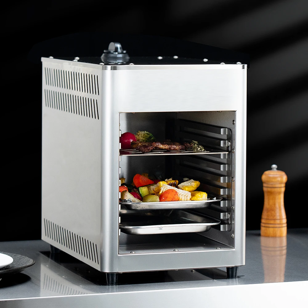 Quick Cooking Gas Home Use Countertop Ovens Toaster Ovens Stainless Steel Layer Net Roast Steak Grill