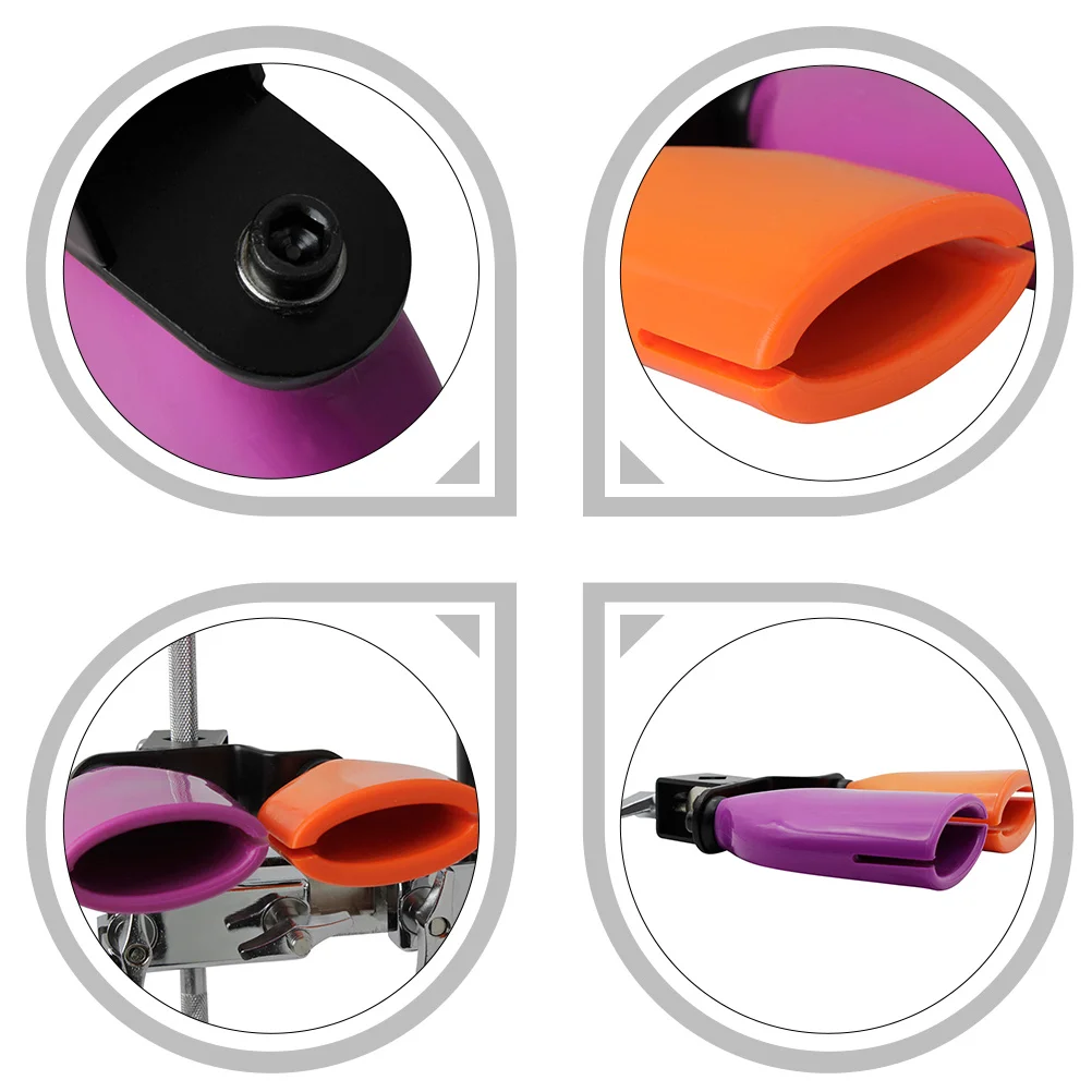 

Wooden Fish Percussion Block Drum High Low Tone Drum Kit Accessory Durable Material Clear Penetrating Sound for Kids