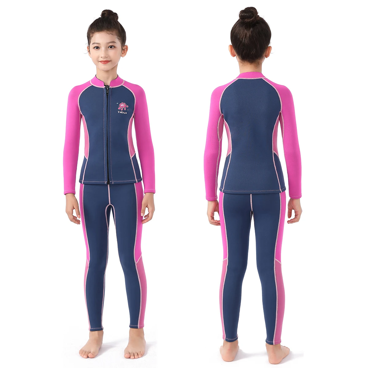 

STLF Wetsuit Kids 3mm Neoprene Boys Diving Suits Surfing Swimming Full Suit Keep Warm for Summer Water Sports