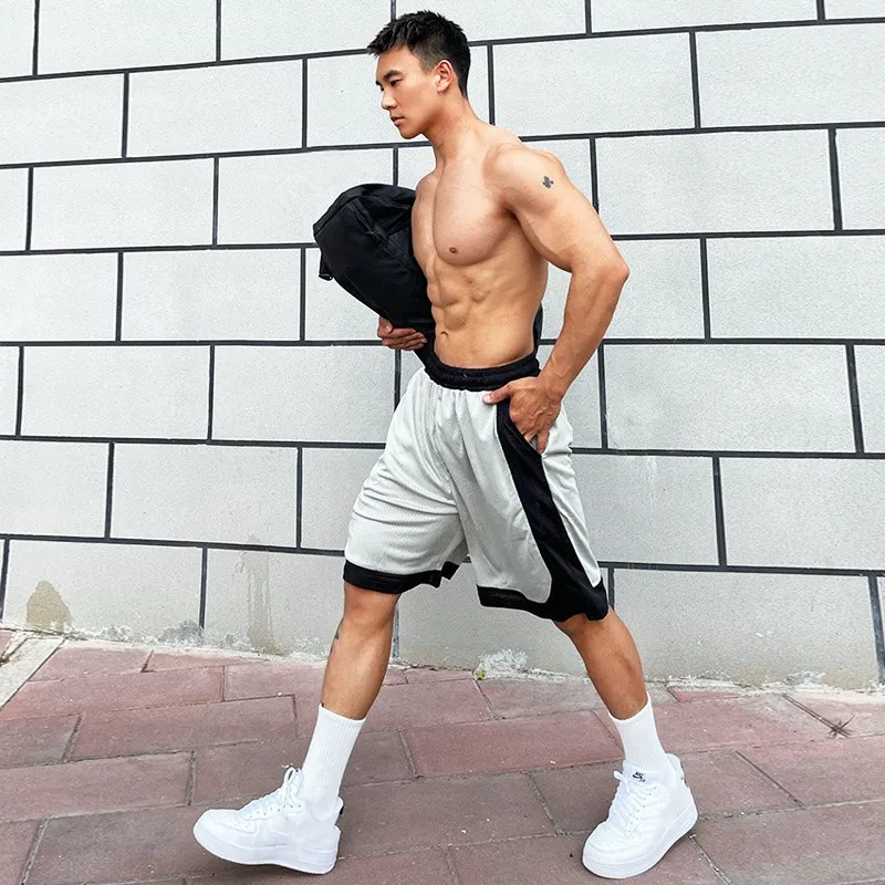 2023 Gym Shorts Men\'s Mesh Running Shorts Men Quick Dry Loose Sport Basketball Training Shorts Male Sportswear Summer Men Shorts