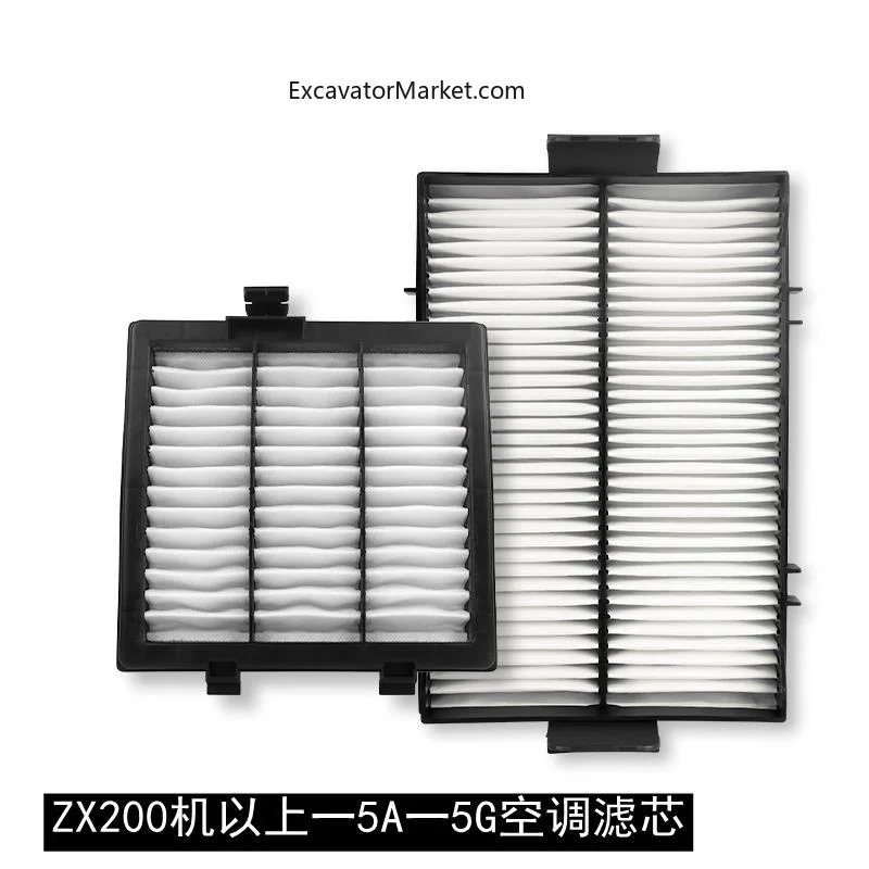 For Hitachi ZX130-5A 200 240 360 490-5G built-in external air conditioning element Filter mesh High quality Excavator Parts