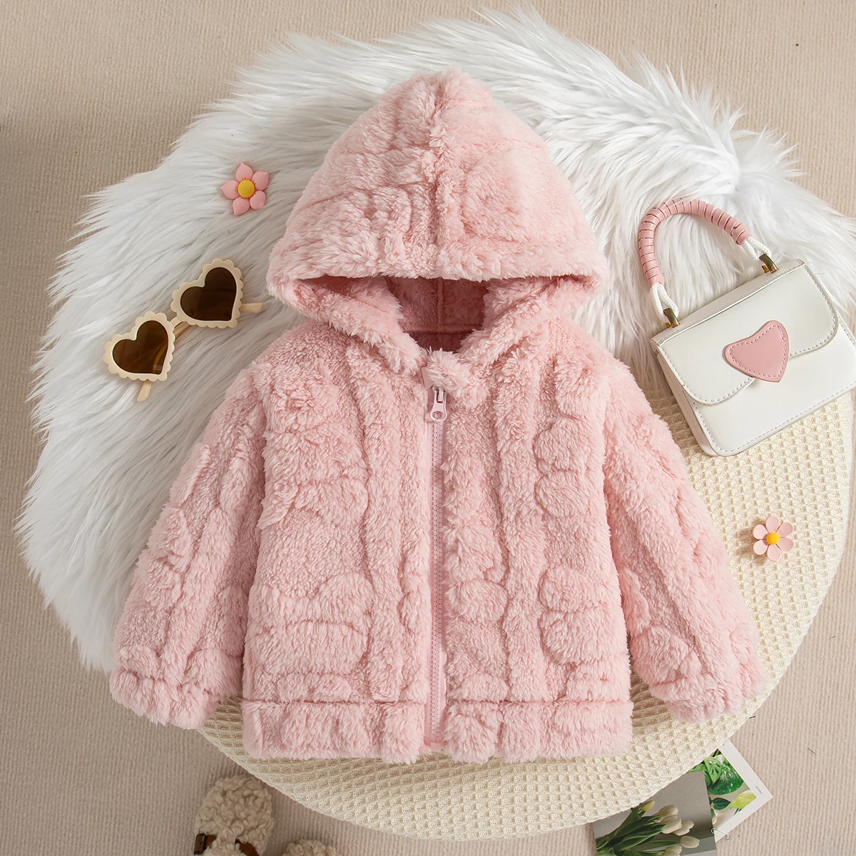 Baby Mädchen Mantel Winter Mädchen einfarbig Fell ein Tag Jacke niedlichen und süßen Mädchen Kleidung