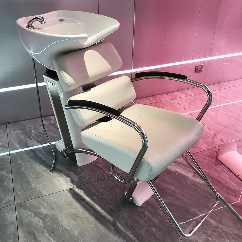 Simple Design of Shampoo Chair in Jincheng Barber Shop Sitting Shampoo Basin Salon Shampoo Equipment Salon Furniture