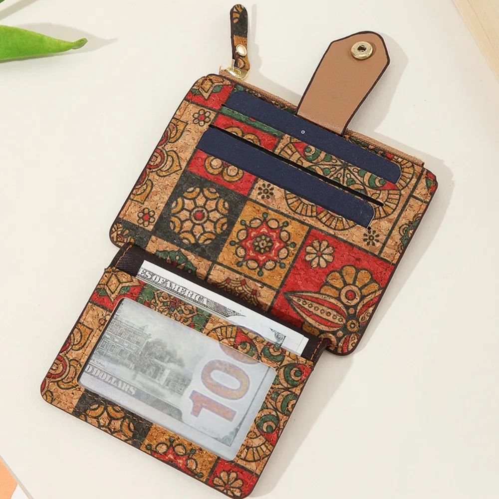 Cartera corta Vintage a la moda para mujer, monedero con múltiples posiciones para ocio, tarjetero Retro suave para viaje