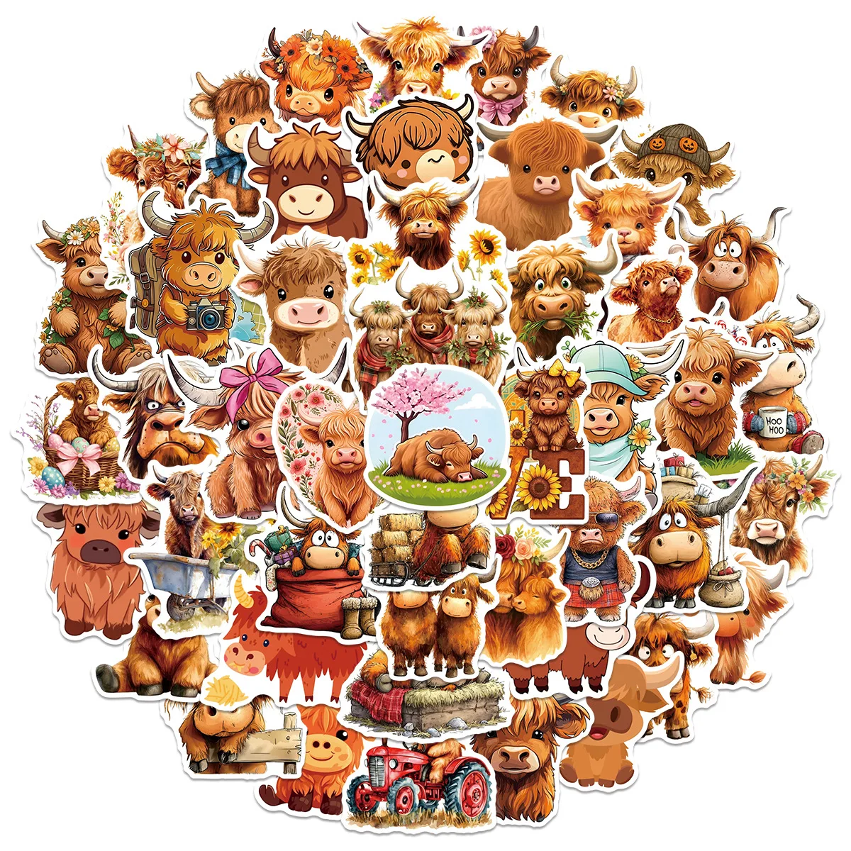 50 Adesivos Fofos de Yak: Dese - Kids Toys Cartoon Images avaliação e preço