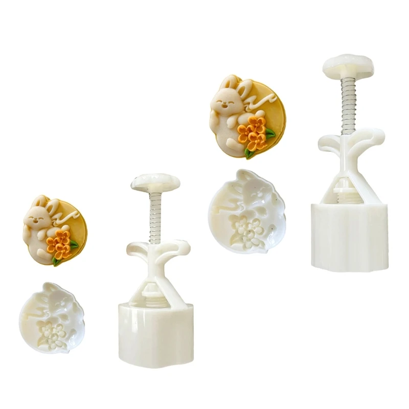 

Easy to Use Rabbit Mooncakes Press Mould for Festival Treats and Gift