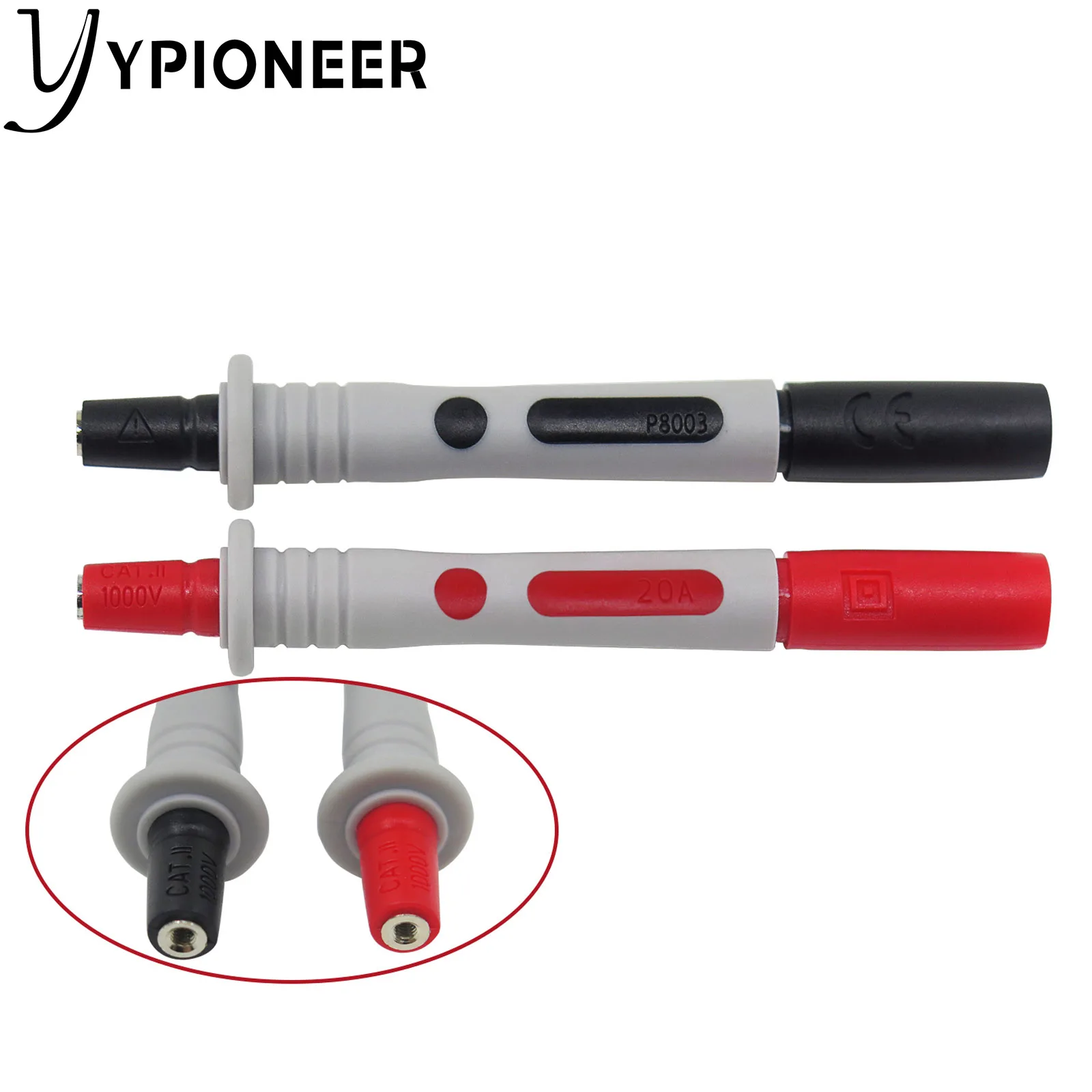 YPioneer P8003 2 قطعة اختبار المتعدد التحقيق مع استبدال الدقة تحقيقات حادة موصلات اختبار المتعدد