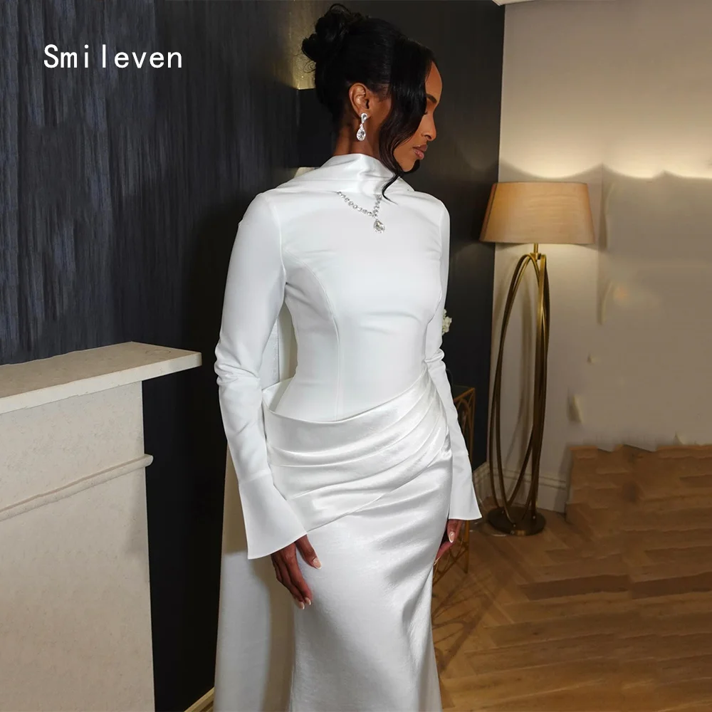 

Smileven Luxury Mermaid Prom Dress Noval Tiered Party Gowns Full Sleeve Formal Occassion Dress Customized 2026