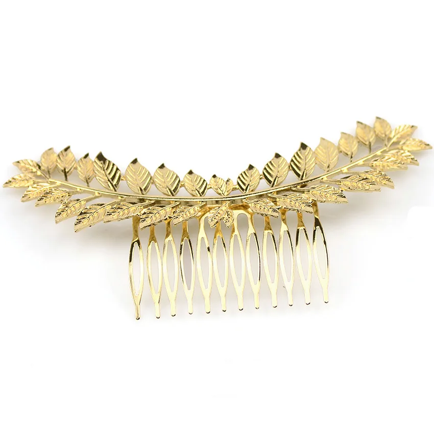 Fashion Jewelry Vintage Hair Clip Silver Color Gold Color Punk Leaves Comb Hairpins Women Girls Party Accessories Alloy Clip Hai