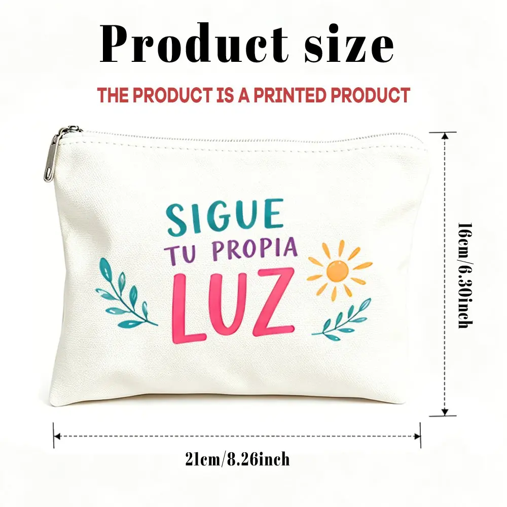 Makeup Cosmetic Bag and Toiletry Pouch Gift Bag for Women Inspirational Slogan Makeup Bag for Mom Daughters Friends Teens