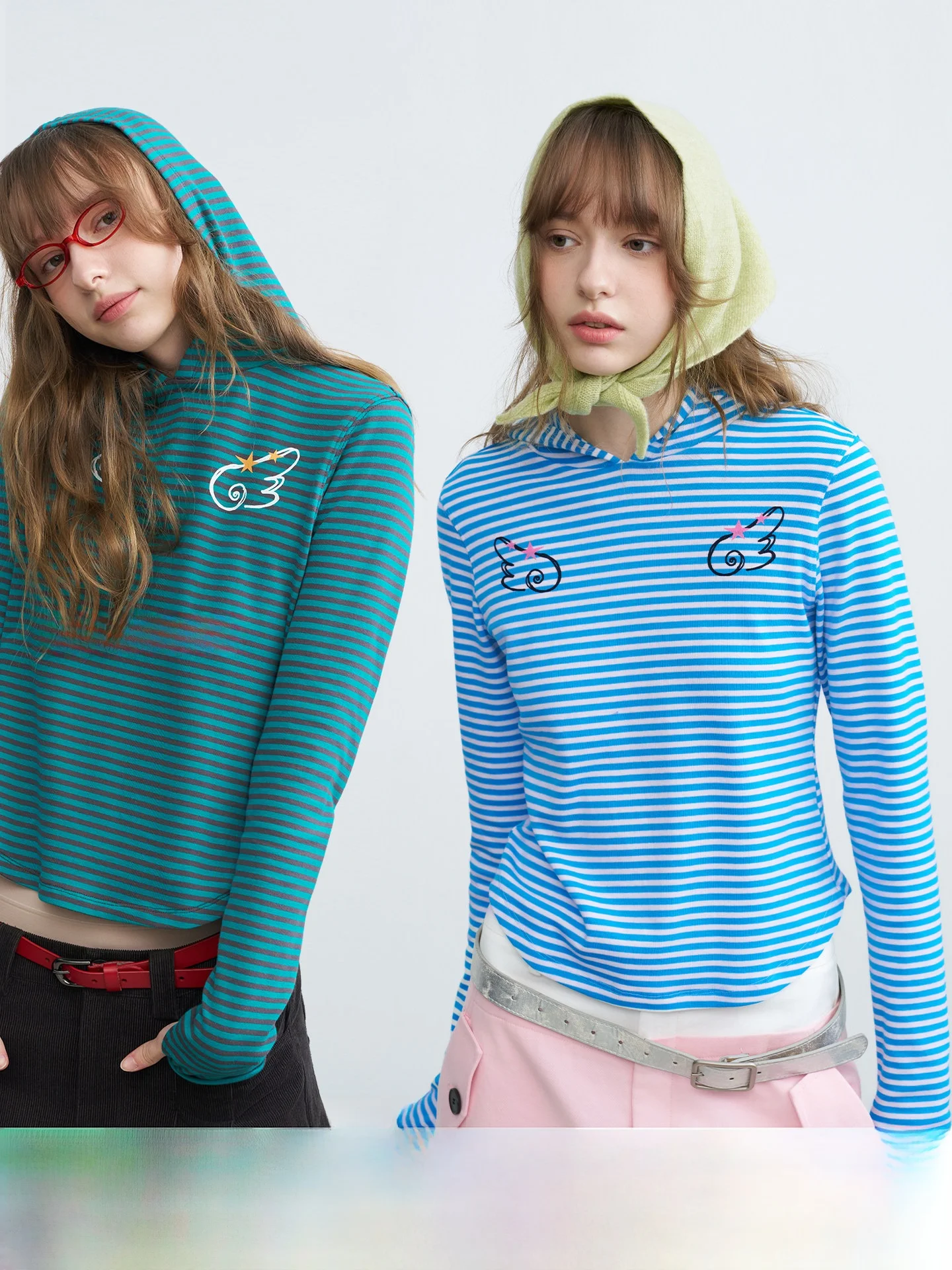 

Женская толстовка Riverstone Plus с длинным рукавом, приталенного кроя, с принтом, весенняя модная повседневная модель из смесового хлопка и полиэстера, с дизайном в виде шапки