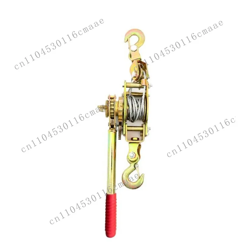 Wire rope tightener Manual ratchet type rope tightener 1-4T tensioner Machine Double hook hand crank tightener