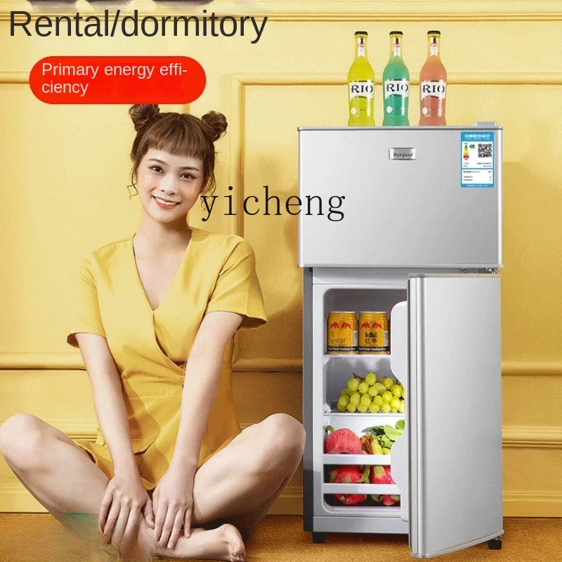 ZC Household Small Apartment Mini Double Door First Class Energy Efficiency Small Energy Saving Refrigerator