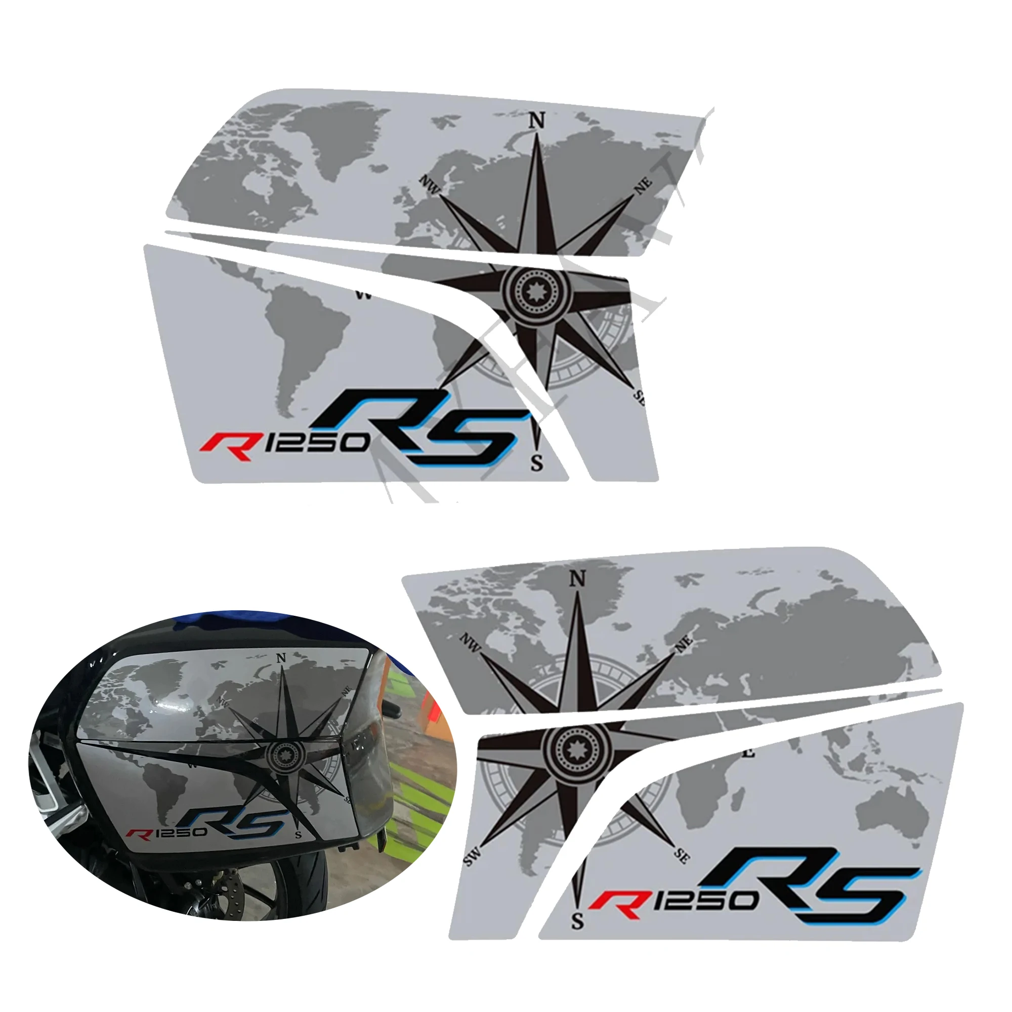 

For BMW R1250RS R 1250 RS R1250 Motorcycle Stickers Decals Fairing Fender Tank Pad Protector Trunk Luggage Panniers Cases