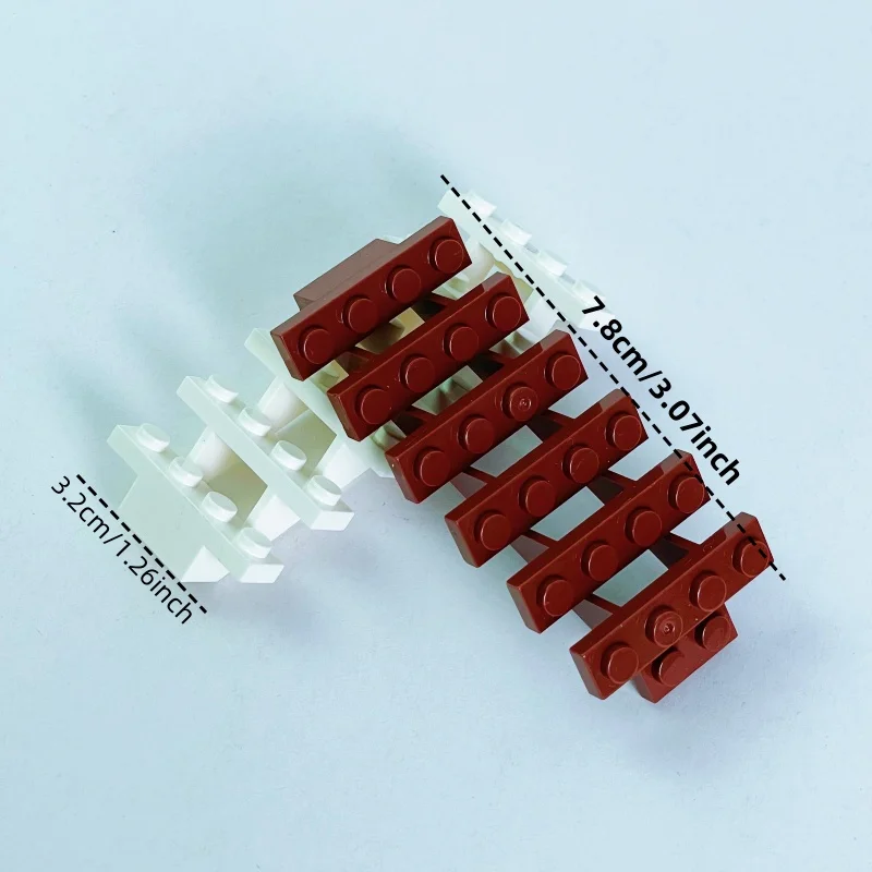 

4pcs Stairs Building Blocks DIY Bricks Creative Accessories Set House Park Scene Construction Modle toys