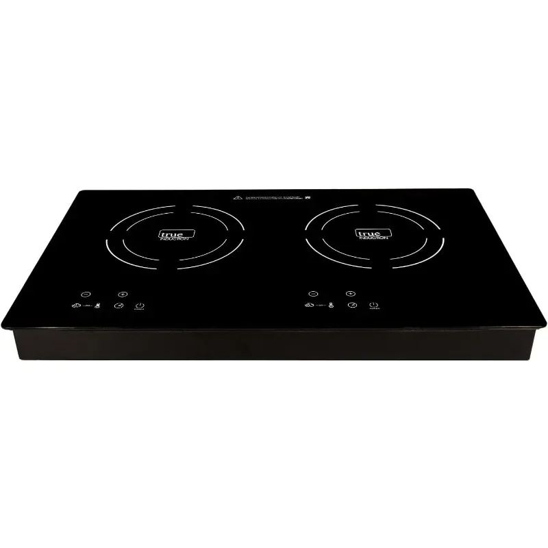 TI-2B 23 pol. Cooktop de indução vitrocerâmica preta de elemento duplo 1750W 858UL Cert.