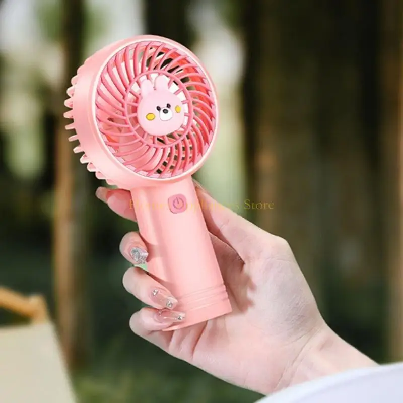 D0AB Small Table Fan Handheld Mini التبريد مروحة USB قابلة للشحن مروحة الجيب الصغيرة