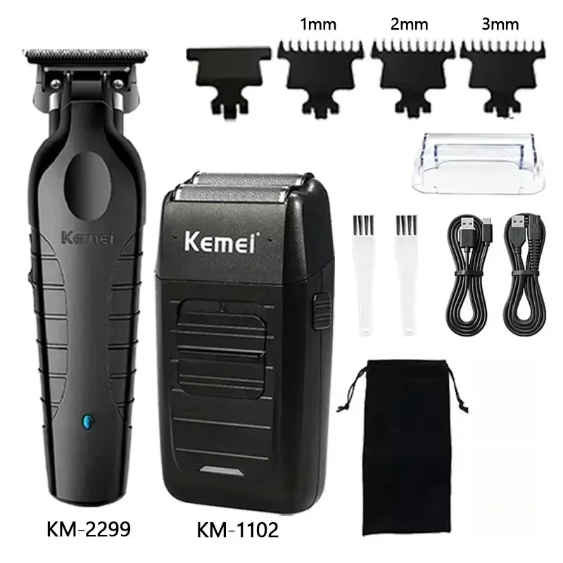 Kemei Haarschneidemaschine Kit KM-2296 KM-2299 KM-1102 Elektrische Haarschneidemaschine für Herren Professionelle Haarschneidemaschine für Männer