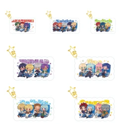 Trickstar KeyChain Men Anime Ensemble Stars Key Chain Women Acrylic Car Cosplay Key Ring Pendant Party Kids Friends Gift UNDEAD