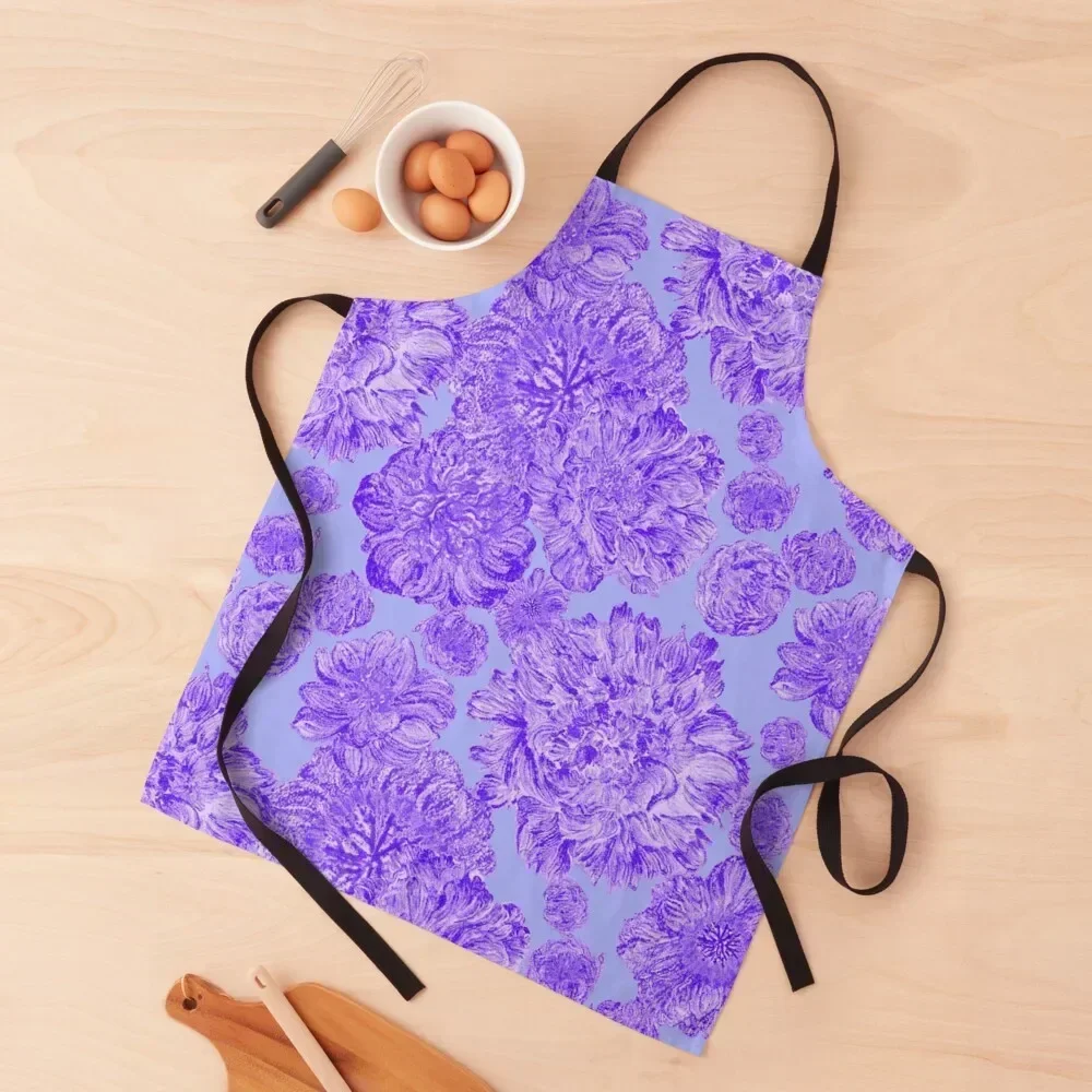 

Peonies printed Apron Smock for hairdressing Kitchen Apras For Women household woman Woman Work Apron
