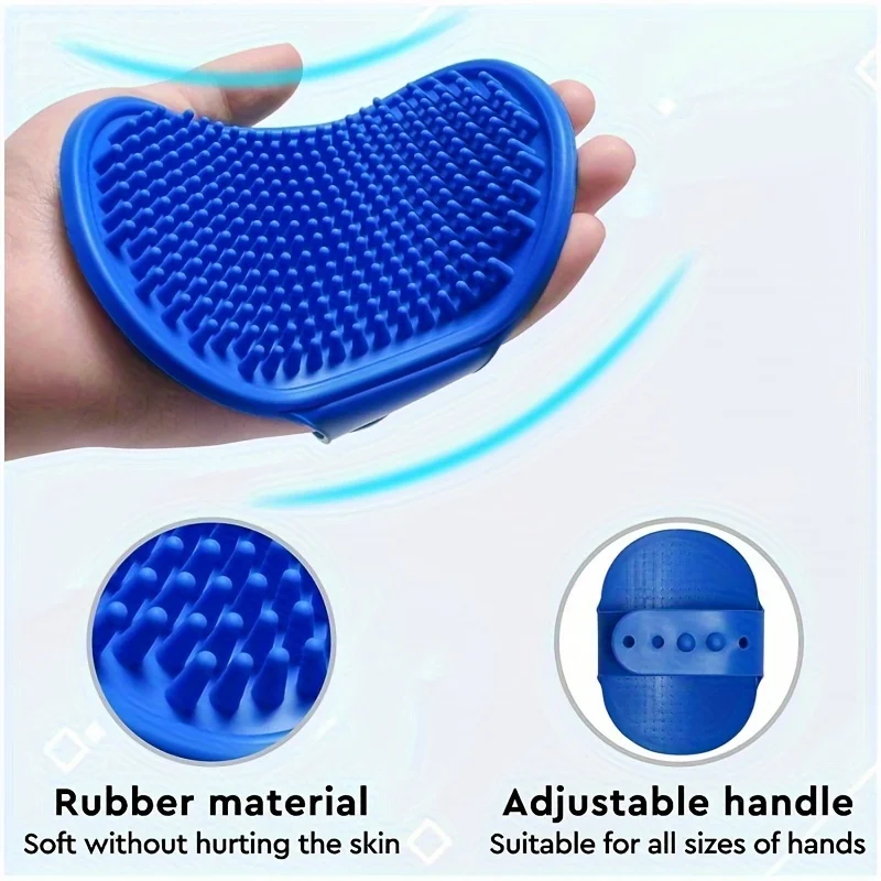 2Pcs Pet Grooming Kit for Dog Cat Rabbit Fur  Grooming Brush Bath Cleaning Glove De-Shedding  Pet Hair And Shower Brush