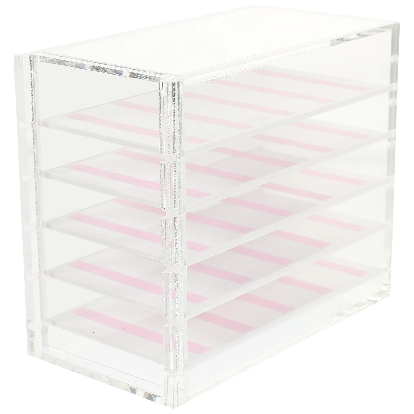 5-Tier Acrylic Nail Art Storage Box Strong Wear Break Resistant Lightweight Portable Dust Proof Display Organizer for Nail Tips