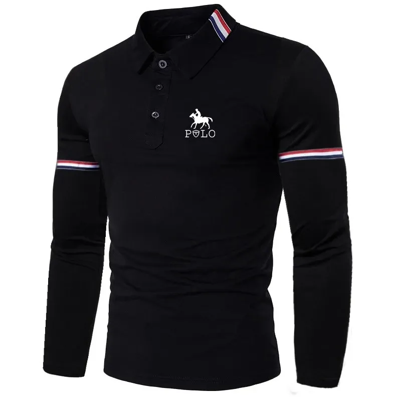 Brand new 2025 Spring Men's Long sleeved Casual Polo