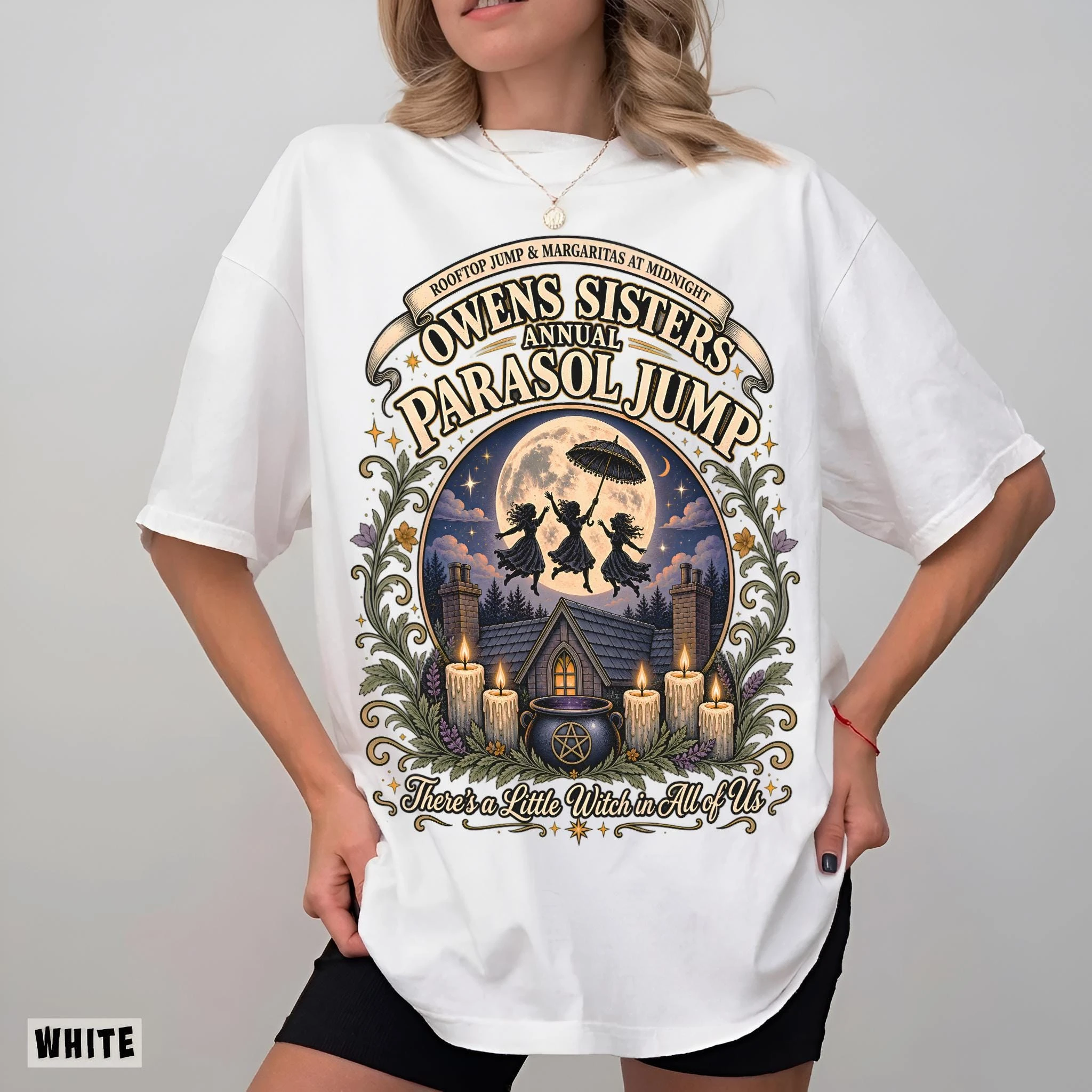 Owens Sisters Shirt Practical Magic Tshirt Witchy Halloween Tee Spooky Season Tshirt Short Sleeve Women's T-shirts for Unisex