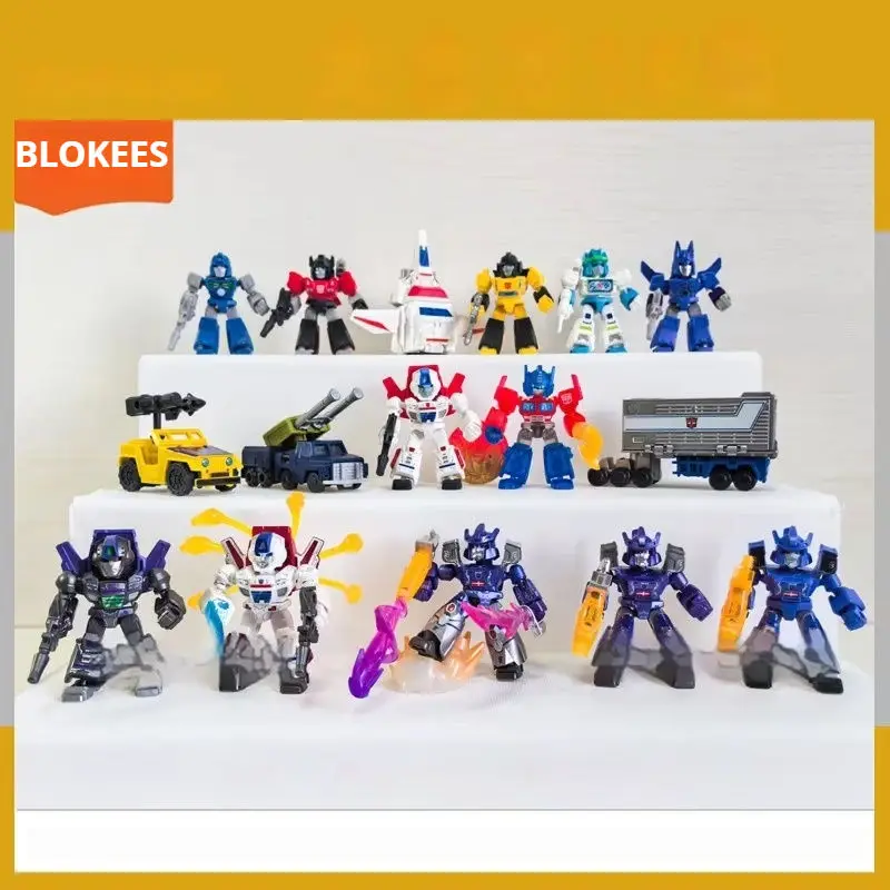 New Blokees Transformers Defender Version Wave 5 White Blade Dawn Mini Blind Box Transformers Authentic Buildable Toy Gift