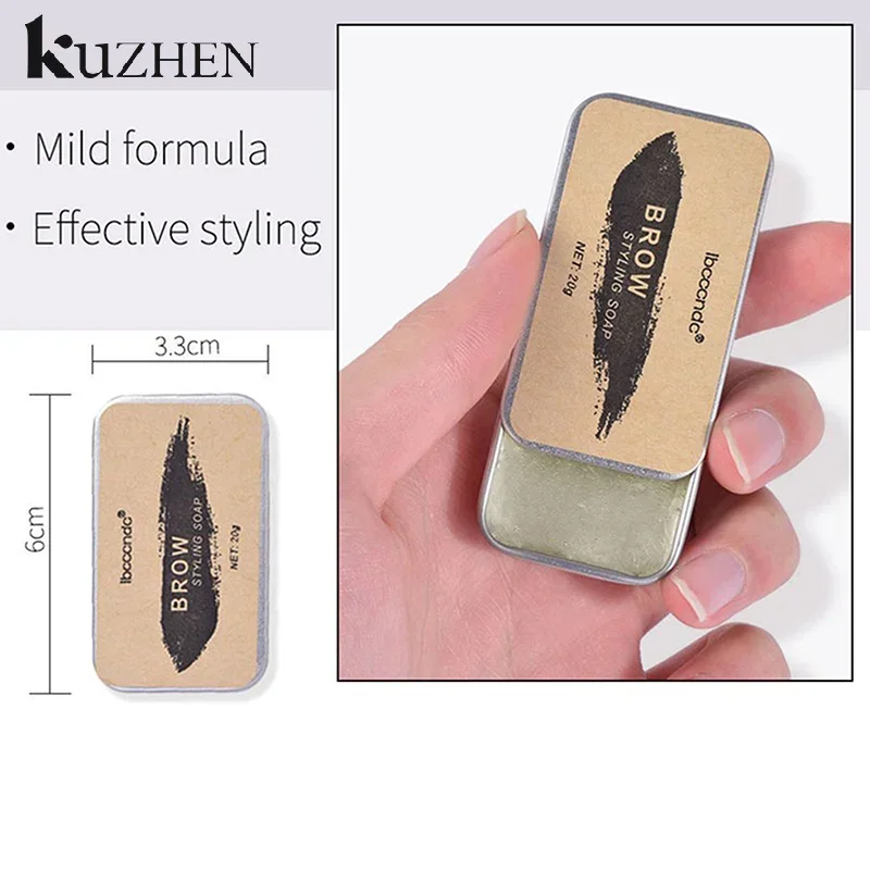 1 pz naturale trasparente pomata sopracciglio styling sapone sopracciglia gel cera fissatore con pennello trucco per le donne cosmetici per sopracciglia