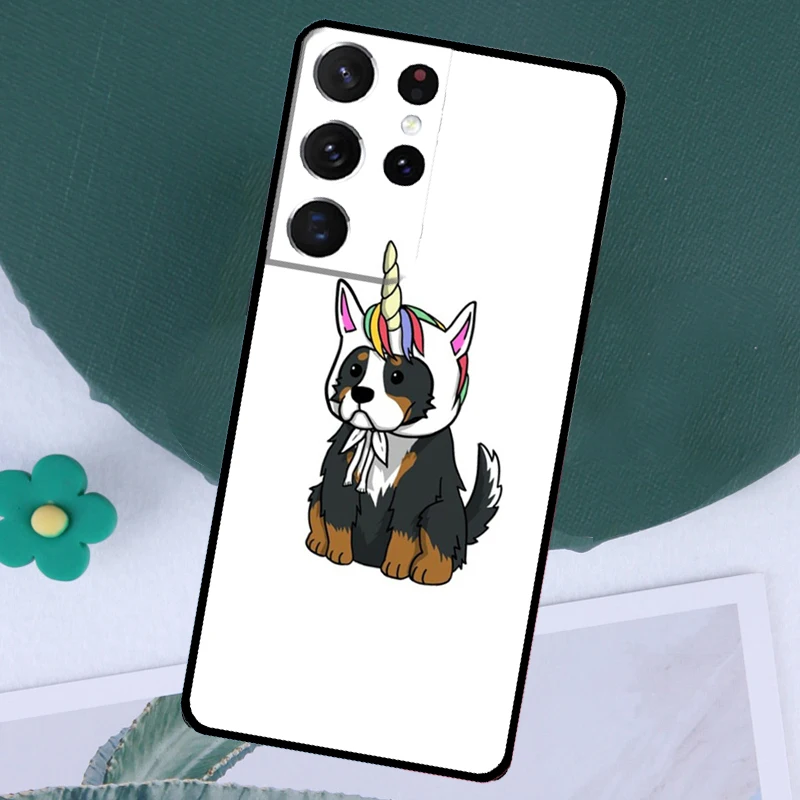 Funny Bernese Mountain Dog Case For Samsung Galaxy S24 Ultra S23 S22 S21 Plus Note 10 Note 20 S9 S10 S20 S21 FE Cover