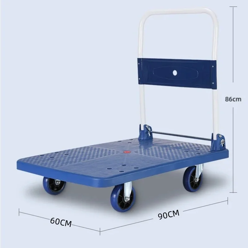 Hand Carts Trolleys Small Cart Handling Cart Universal Wheel Multifunctional Handcart Logistics Wholesale Folding Flatbed Truck